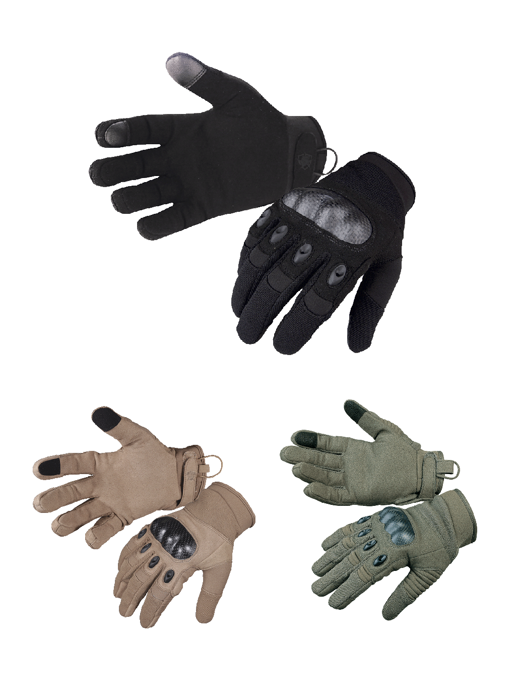 GUANTES  TÁCTICOS  CON  NUDILLOS  FIBRA DE  POLICARBONATO - Sive Star Gear