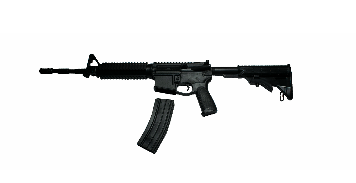 AR-15  CON CULATA  EXTENDIDA  FIJA  DE CARGADOR REMOVIBLE