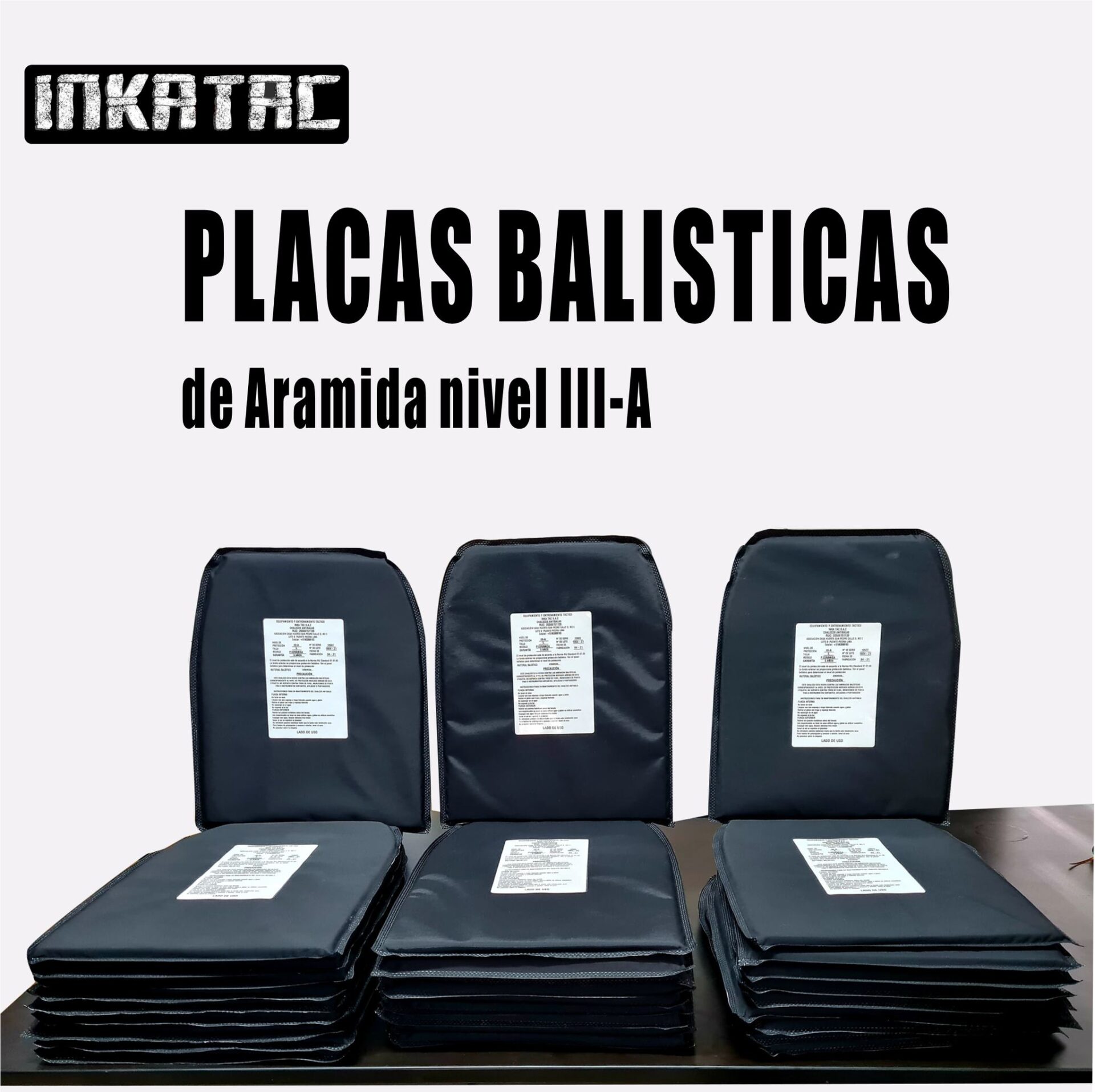 Placas Balísticas de Aramida Nivel IIIA