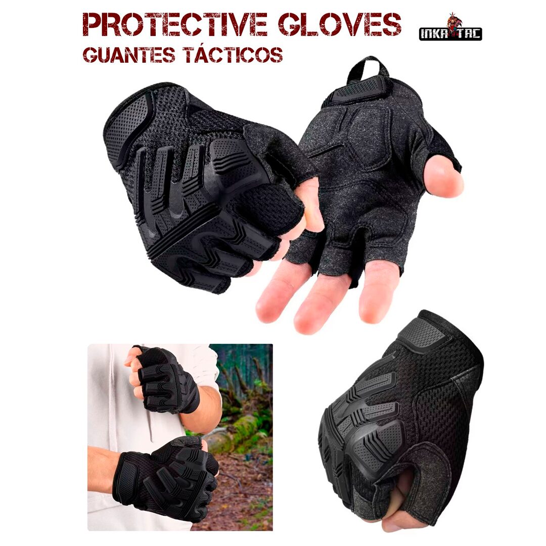 GUANTES TÁCTICOS NEGROS
