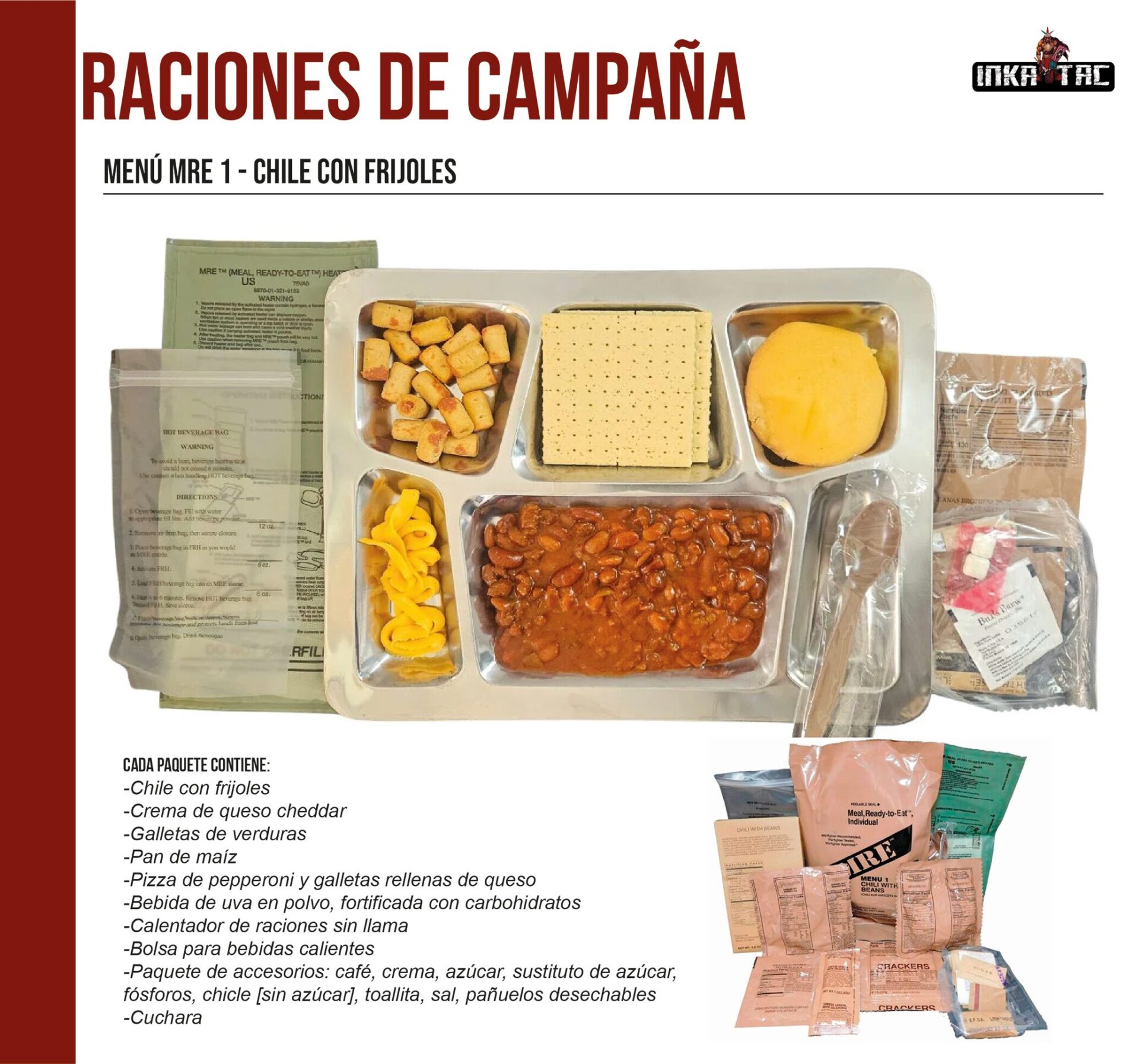 MENU 1 - CHILI CON FRIJOLES