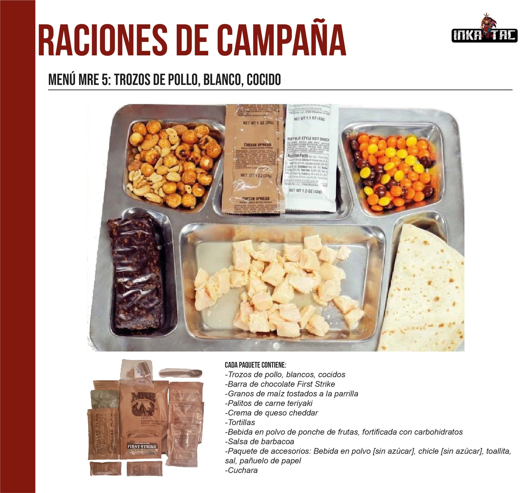 MENU 5 - TROZOS DE POLLO BLANCO COCIDO