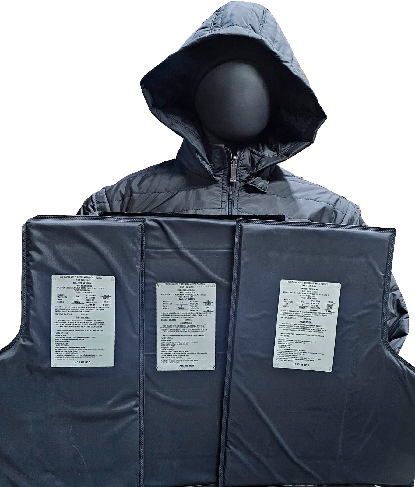 CASACA BALÍSTICA NIVEL NIJ IIIA